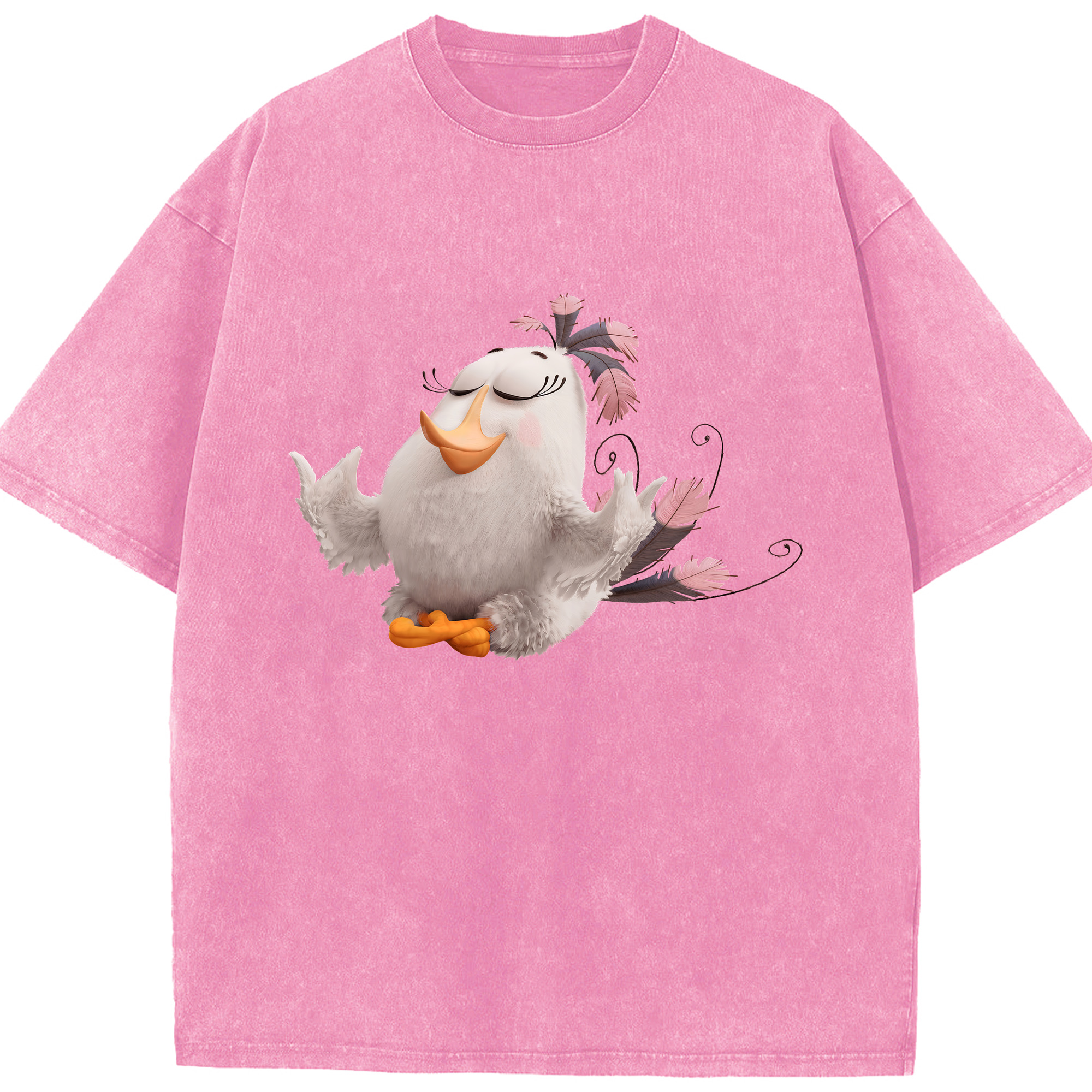 （画像用） Angry Birds アングリーバード 綿100% ヴィンテージ風 半袖Tシャツ（フロントプリント）
